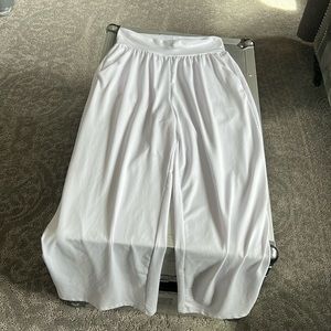 Dibaolong white wide, leg, yoga pants